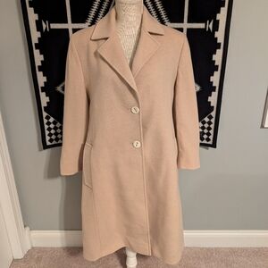 ☃️GUC Vintage 80's Embry's Of Lexington Fleurette Cashmere/Wool Trench Overcoat